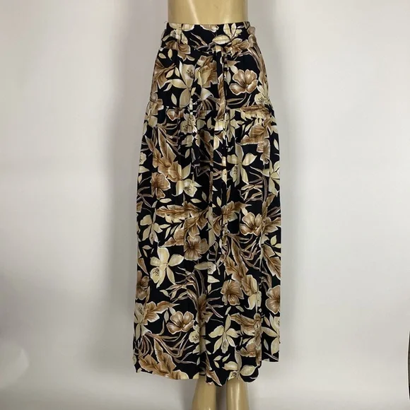 The Great. The Long Highland Maxi Skirt Vintage Hawaiian Floral 0